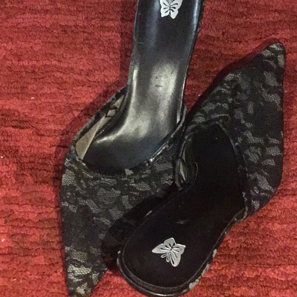 Lace slip ins. Mule slides